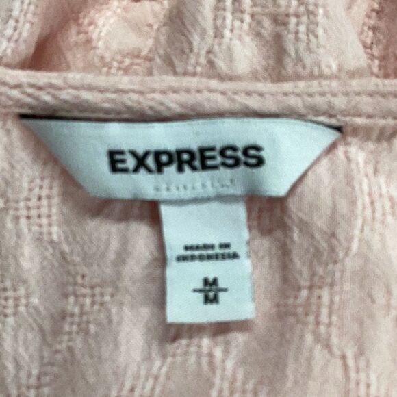 Express Pink Ruffle Shirt - Picture 3 of 5